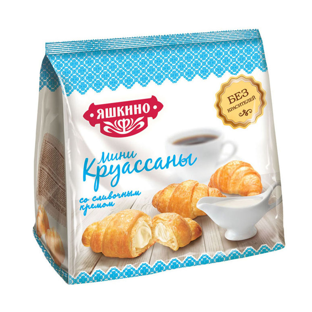 Купить круассаны яшкино мини со сливочным кремом 180г с доставкой на ...