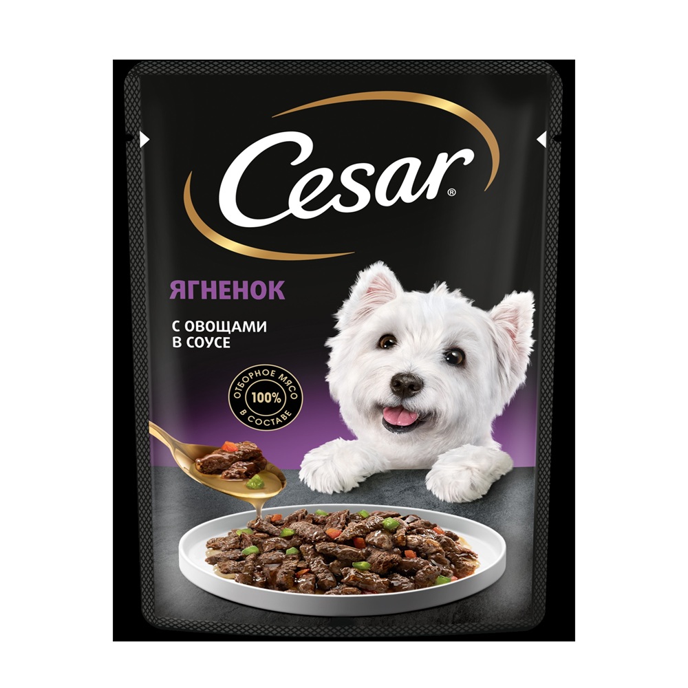 Изображение товара Корм Влажный для Собак Cesar Ягненок с Овощами 85г