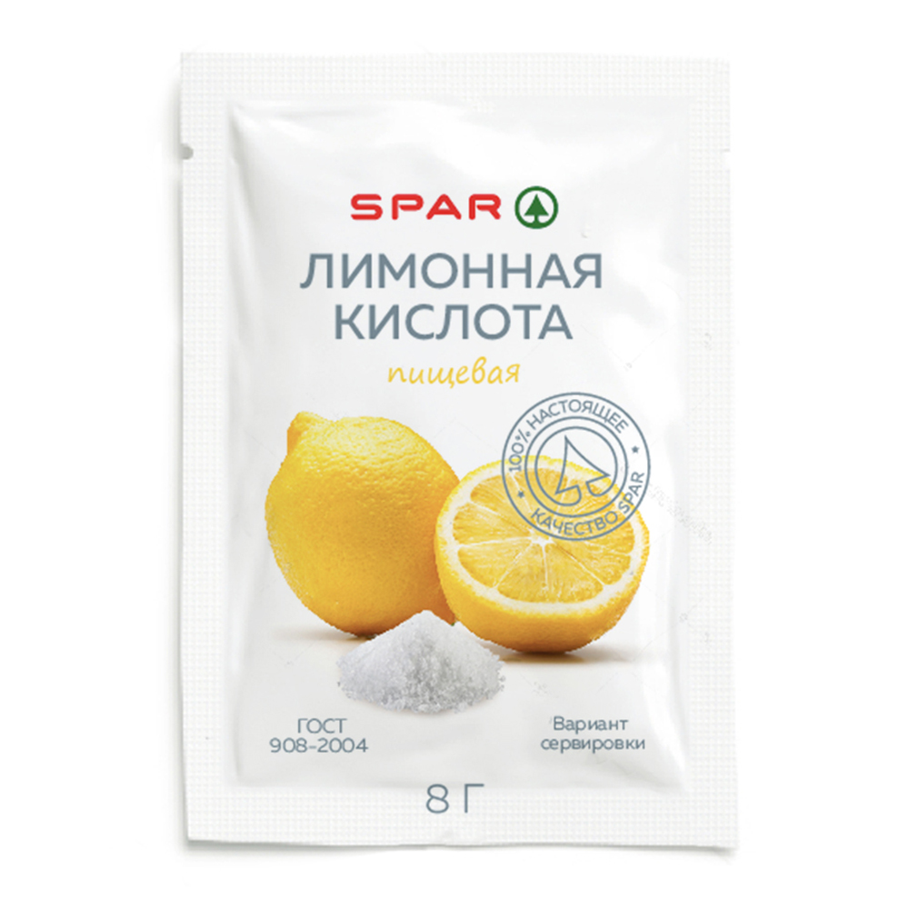 Купить кислота лимонная spar 8г с доставкой на дом в магазине SPAR