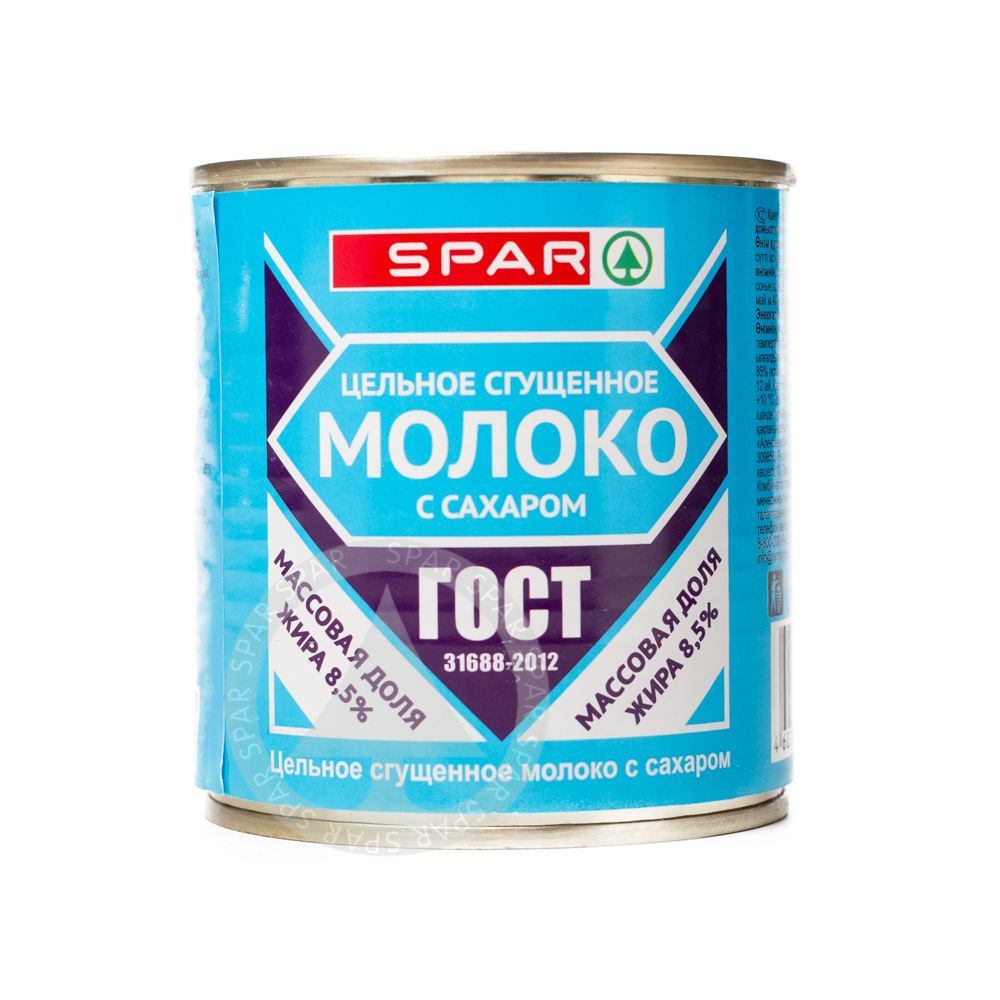 Купить молоко сгущенное spar 8,5% 380г ж/б с доставкой на дом в магазине  SPAR