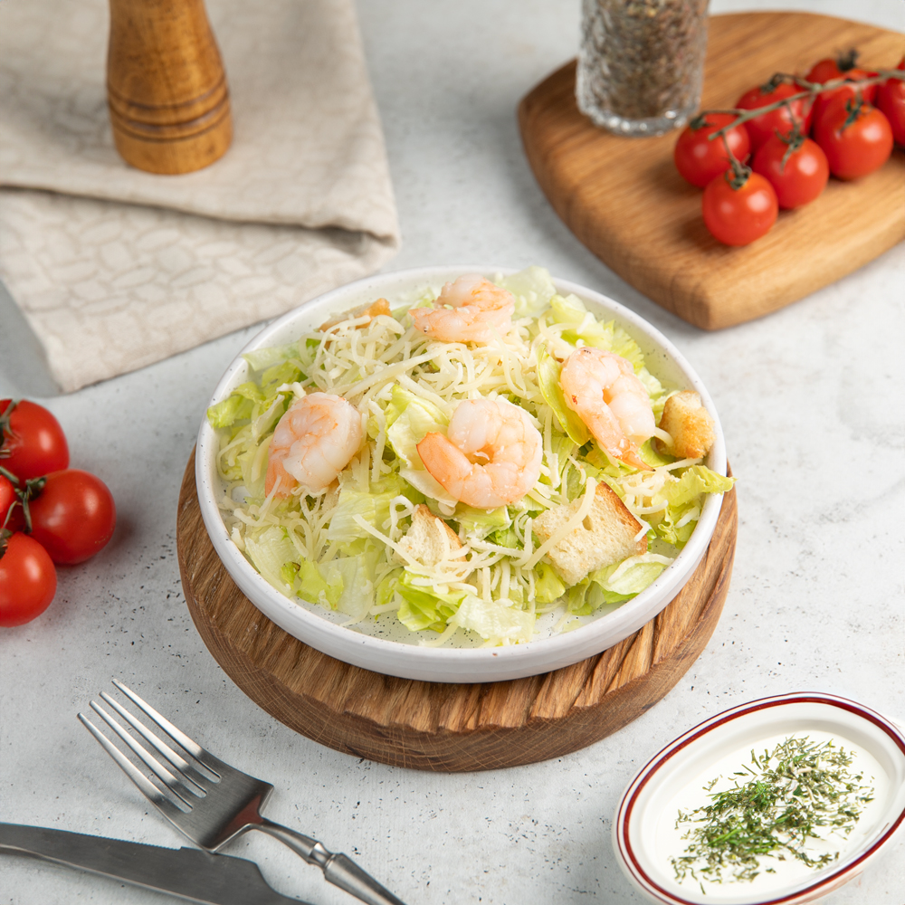 Изображение товара Салат Цезарь с Крeветками 200 г