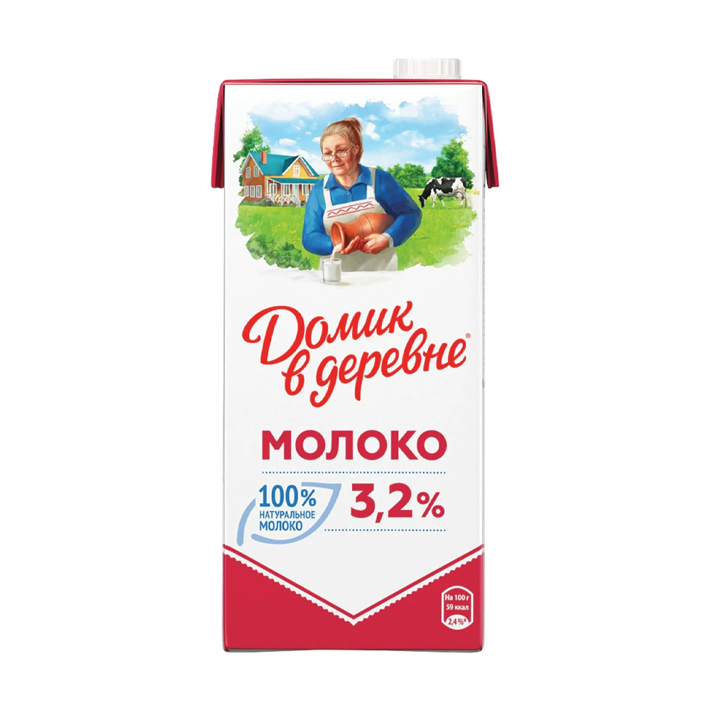 Купить молоко домик в деревне ультрапастеризованное 3,2% 925мл с доставкой  на дом в магазине SPAR