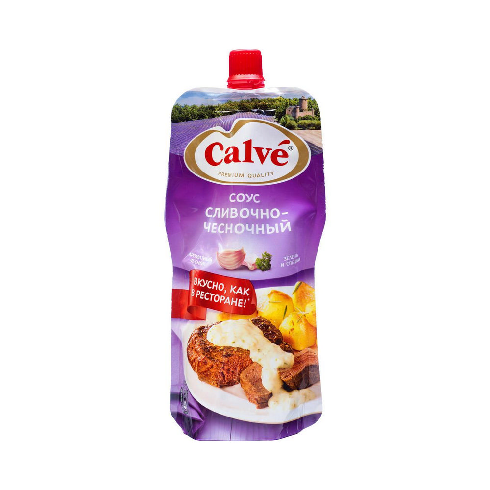 Изображение товара Соус Calve Сливочно-Чесночный 230г дой-пак