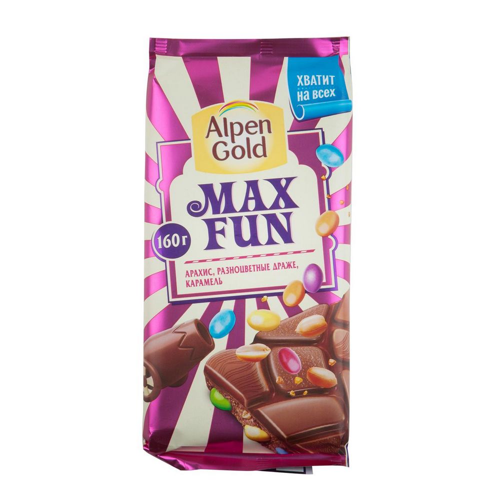 Шоколад Alpen Gold МАКСФАН 160г