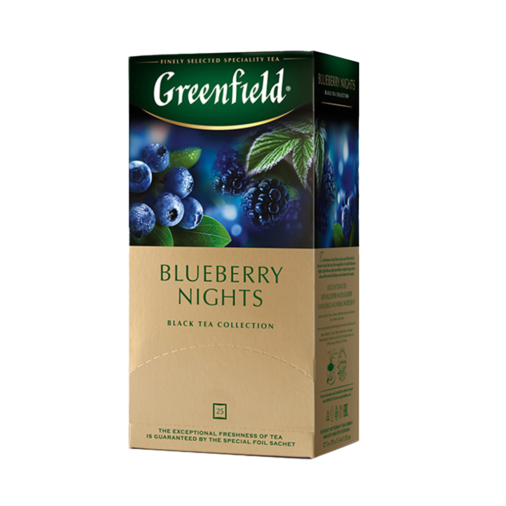 Изображение товара Чай Черный Greenfield Blueberry Nights 25 Пакетиков