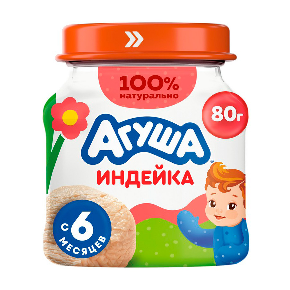 Изображение товара Пюре Агуша Индейка 80г Стекло