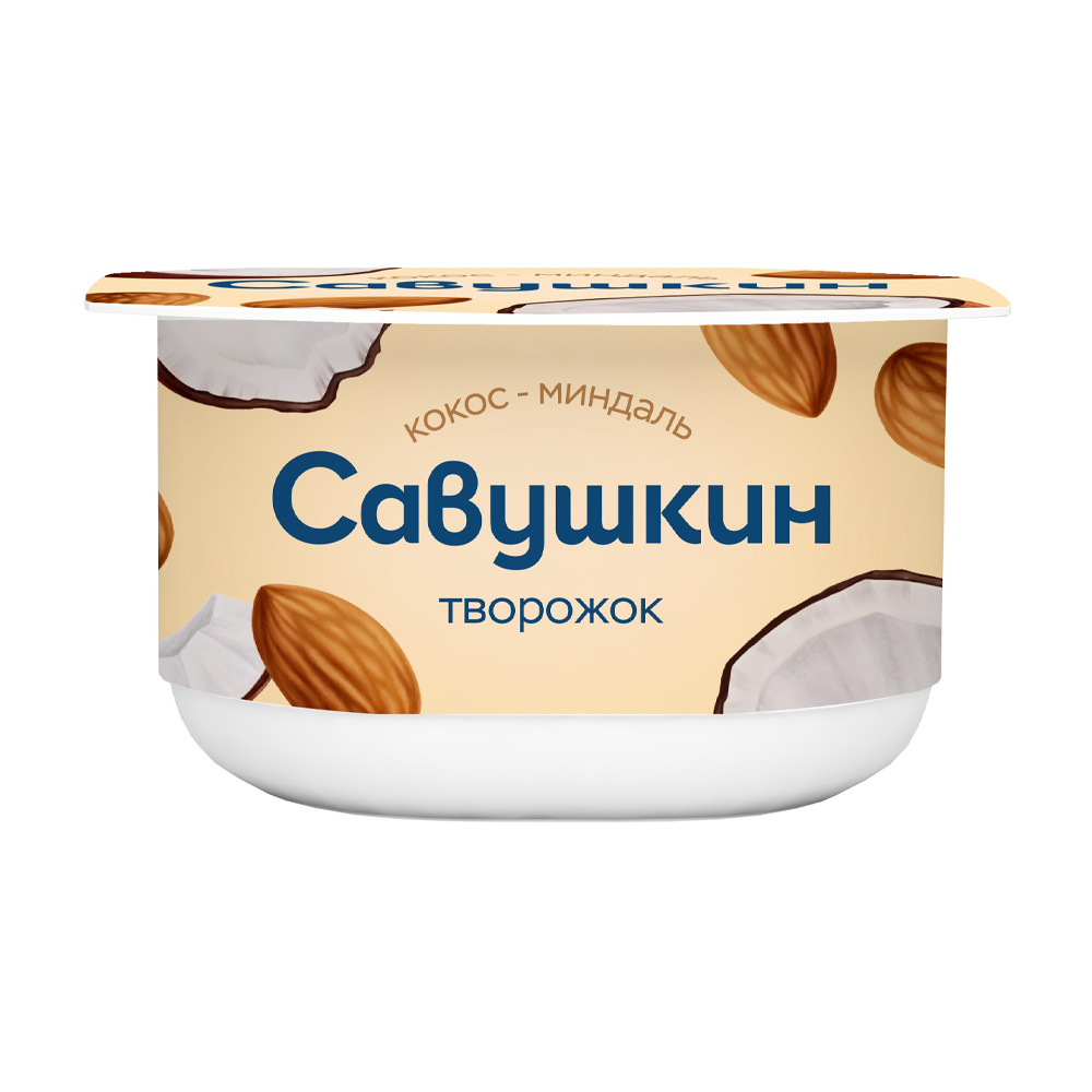 Изображение товара Творожок Савушкин Кокос-Миндаль 3,5% 120г