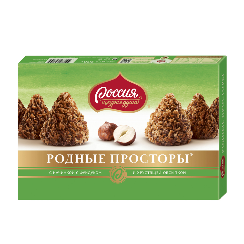 Купить набор конфет родные просторы с фундуком 180г с доставкой на дом ...