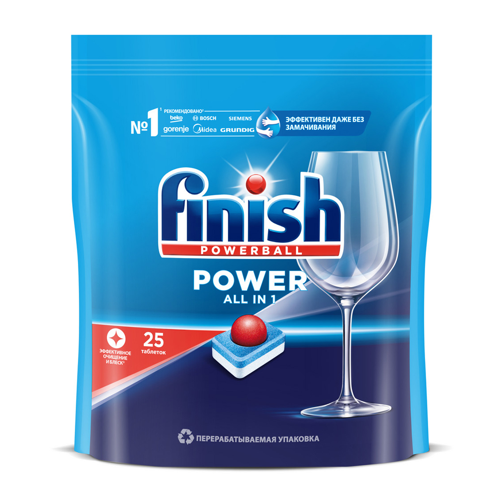 Купить таблетки для посудомоечных машин finish power 25шт с доставкой ...
