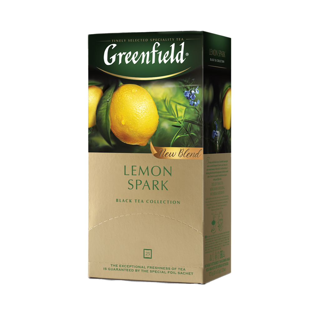 Изображение товара Чай Черный Greenfield Lemon Spark 25 Пакетиков