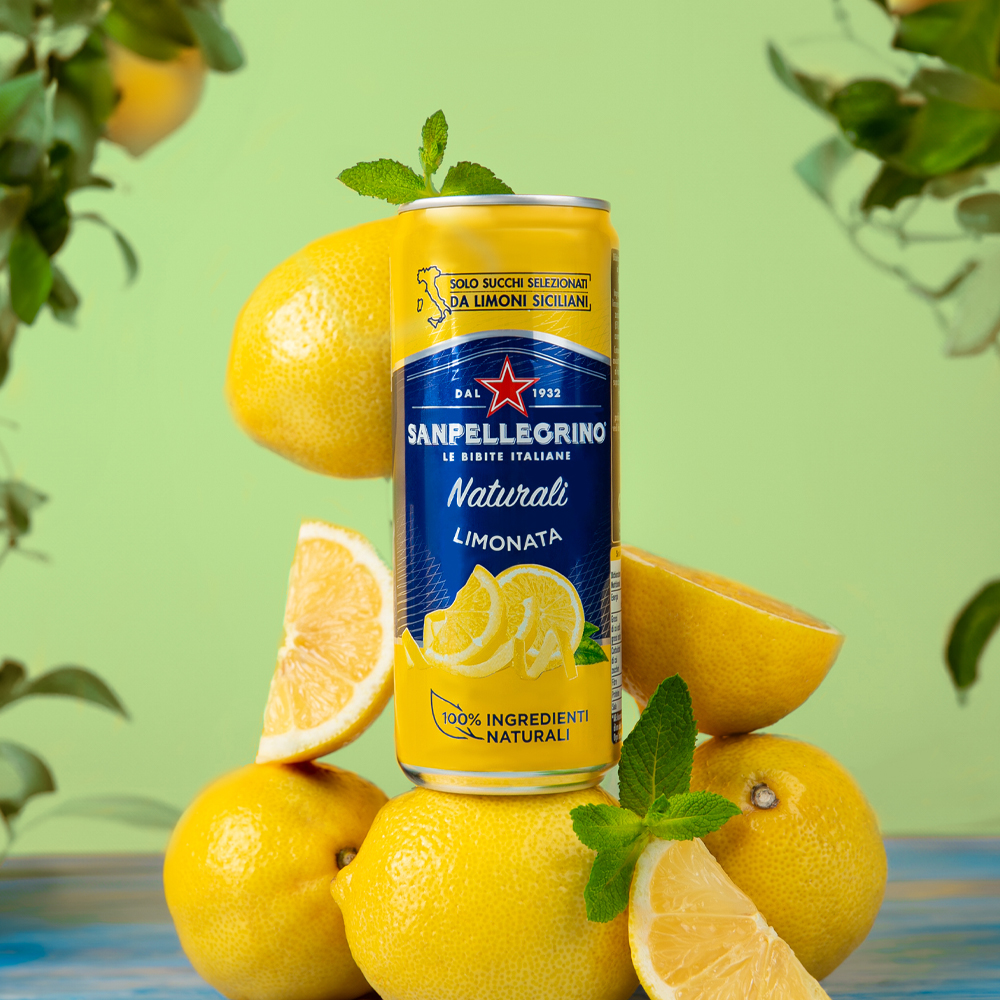 Изображение товара Sanpellegrino Limonata 0,33 л — натуральный лимонный напиток Италия