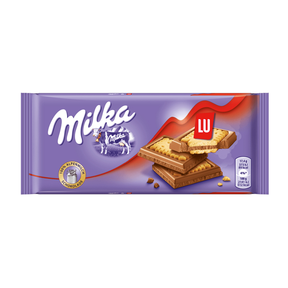 Купить шоколад milka молочный с печеньем lu 87г с доставкой на дом в  магазине SPAR