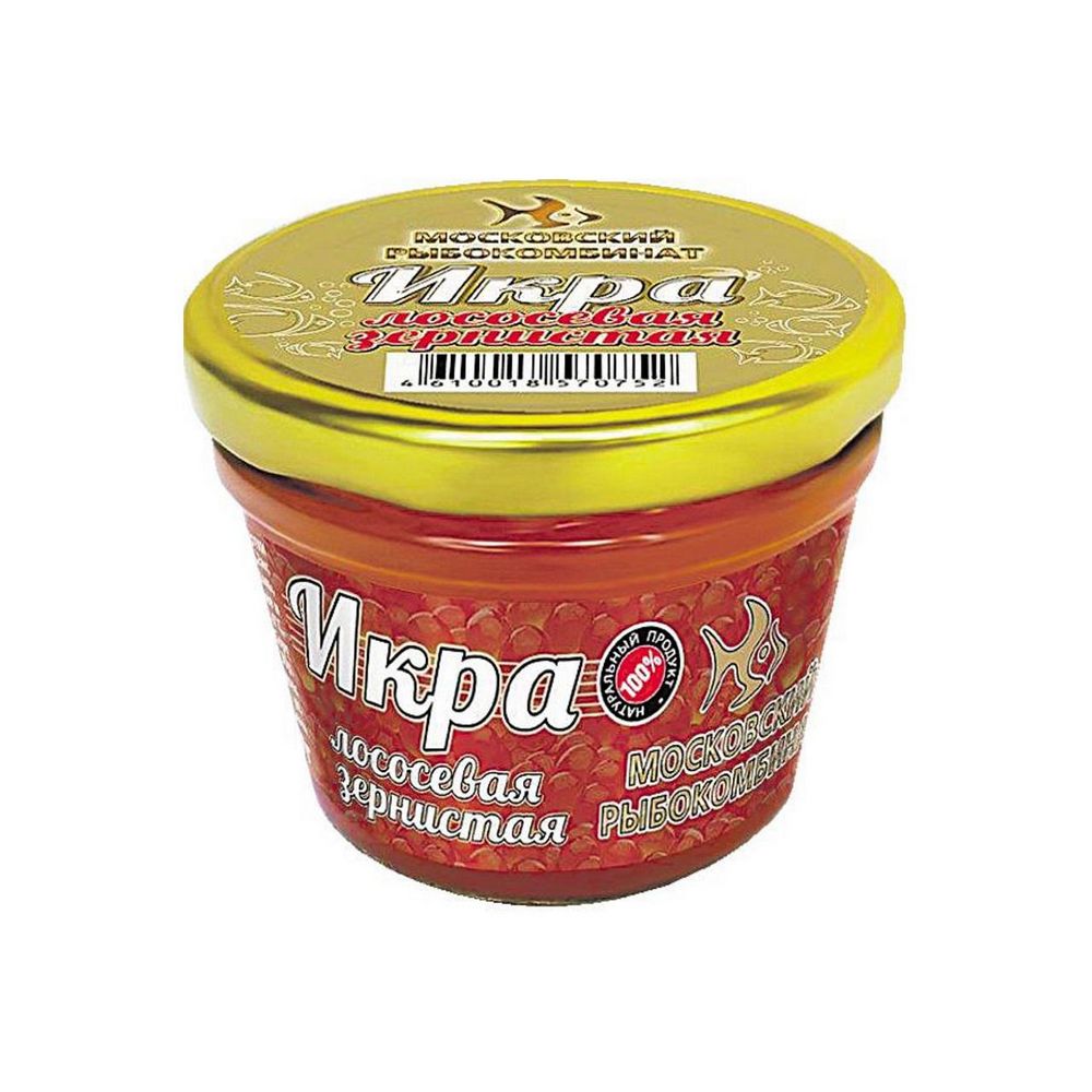 Изображение товара Икра Лососевая Нерки Московский Рыбокомбинат 90г Стекло