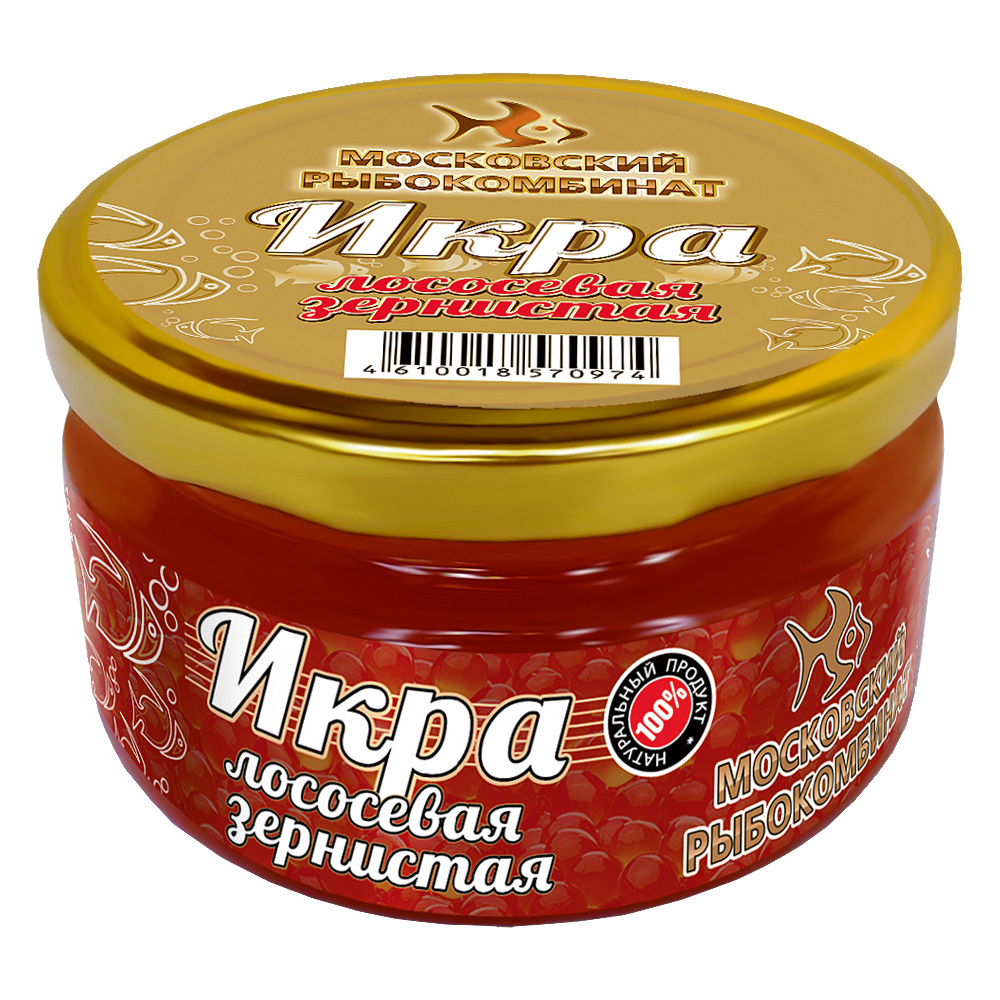 Изображение товара Икра Лососевая Нерки Московский Рыбокомбинат 200г ст/б
