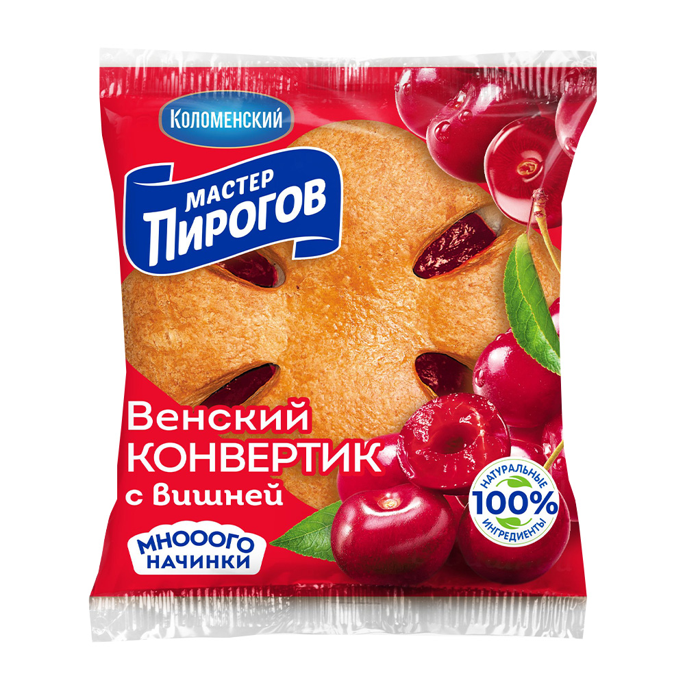 Изображение товара Конвертик слоеный с вишней МАСТЕР ПИРОГОВ 70г - вкусный десерт к чаю Изображение товара Конвертик слоеный с вишней МАСТЕР ПИРОГОВ 70г - вкусный десерт к чаю