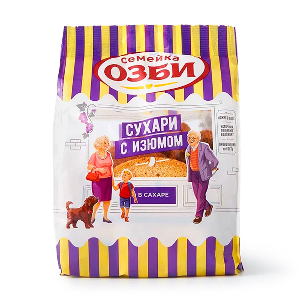 Изображение товара Сухари Семейка Озби с Изюмом 300г