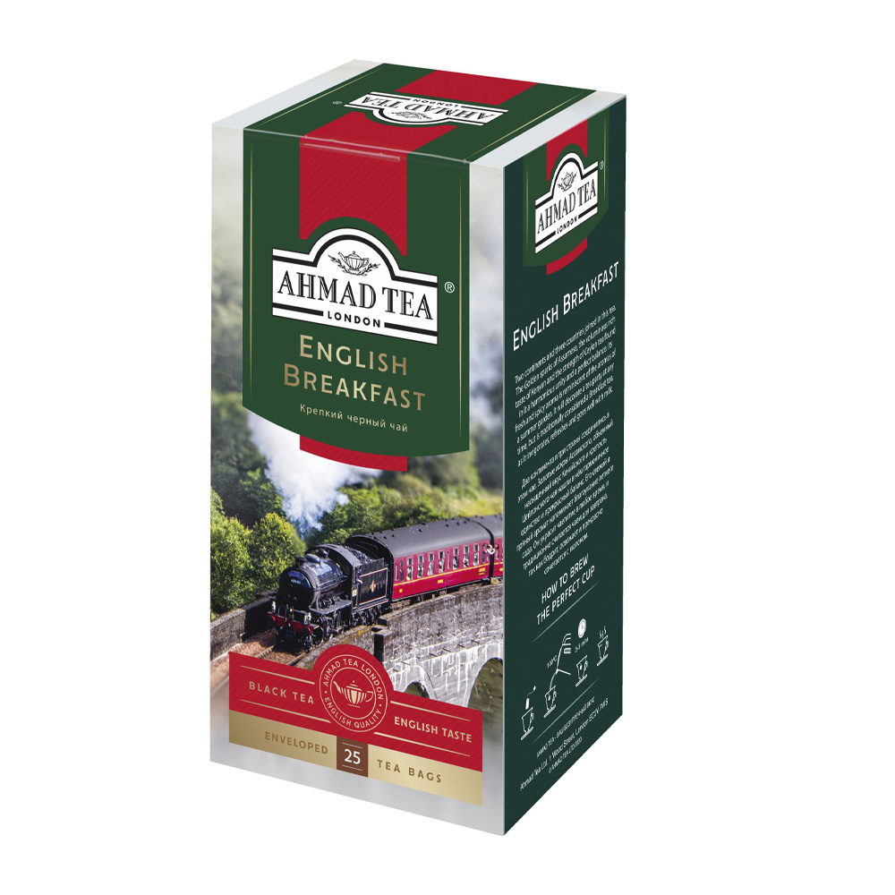 Изображение товара English Breakfast Ahmad Tea - Чёрный чай в пакетиках, 25 пакетиков