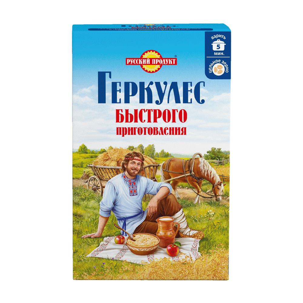 Купить хлопья овсяные русский продукт 5 мин 420г с доставкой на дом в  магазине SPAR