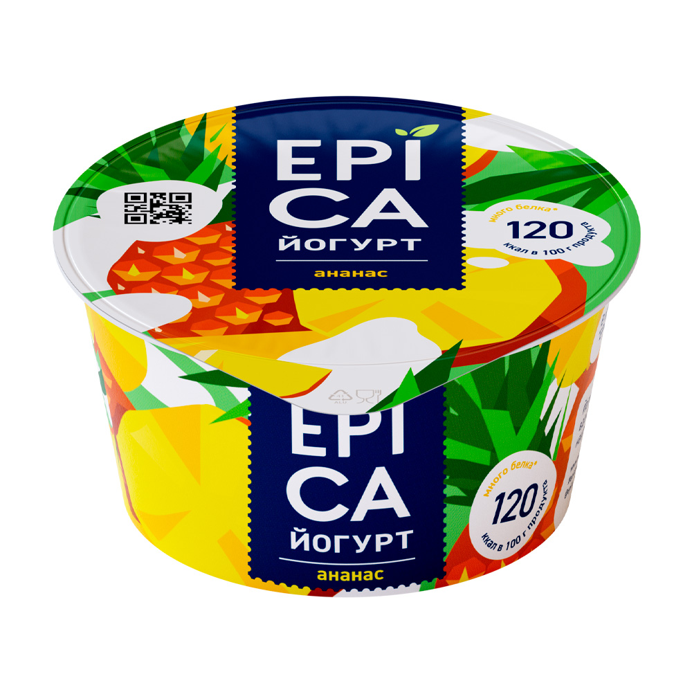 Купить йогурт epica с ананасом 4,8% 130г с доставкой на дом в магазине SPAR
