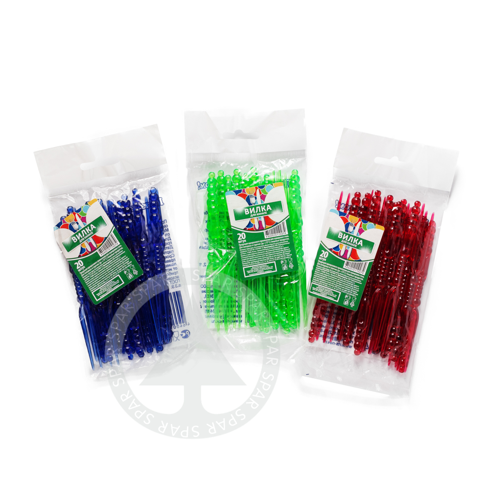 Изображение товара Вилка для канапе 20 шт — одноразовая посуда