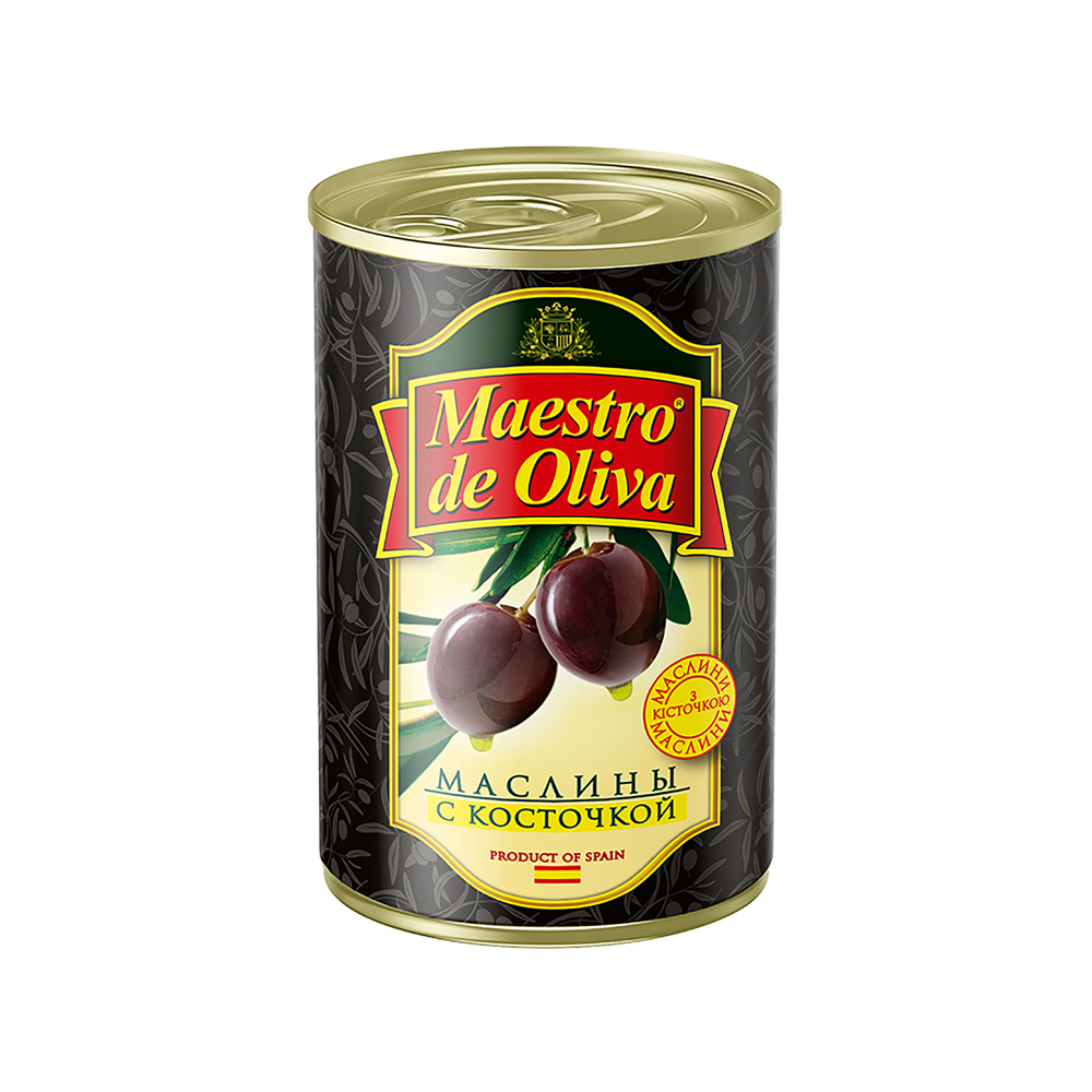 Купить маслины maestro de oliva с косточкой 280г ж/б с доставкой на дом ...