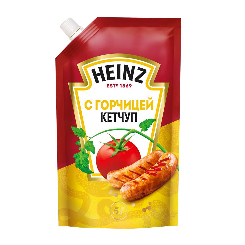 Изображение товара Kетчуп Heinz с горчицей 320 г дой-пак