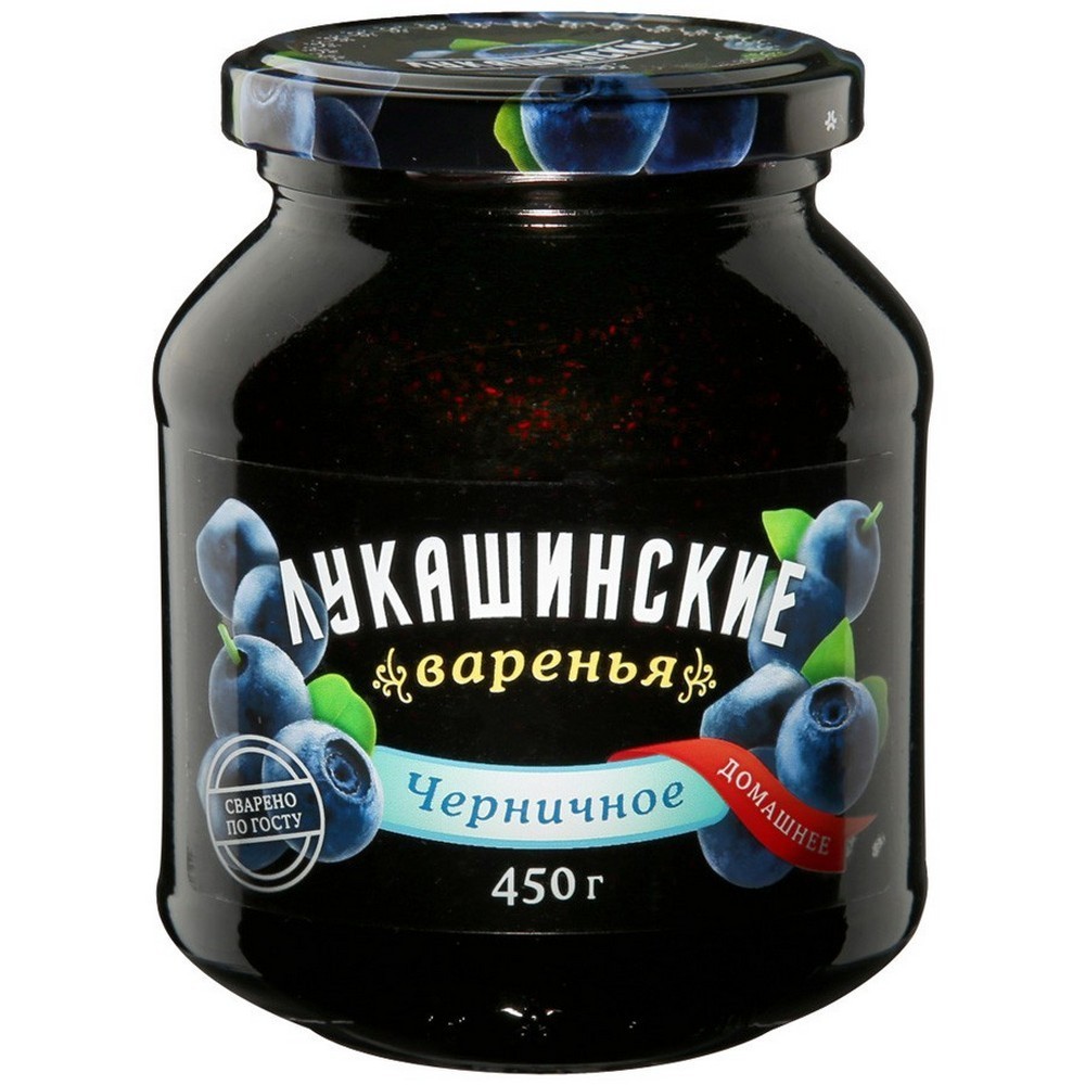 Изображение товара Варенье Лукашинские Черничное 450г