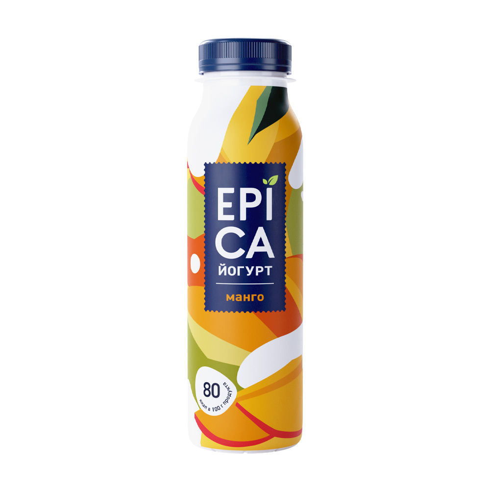 Купить йогурт питьевой epica с манго 2,5% 260г с доставкой на дом в ...