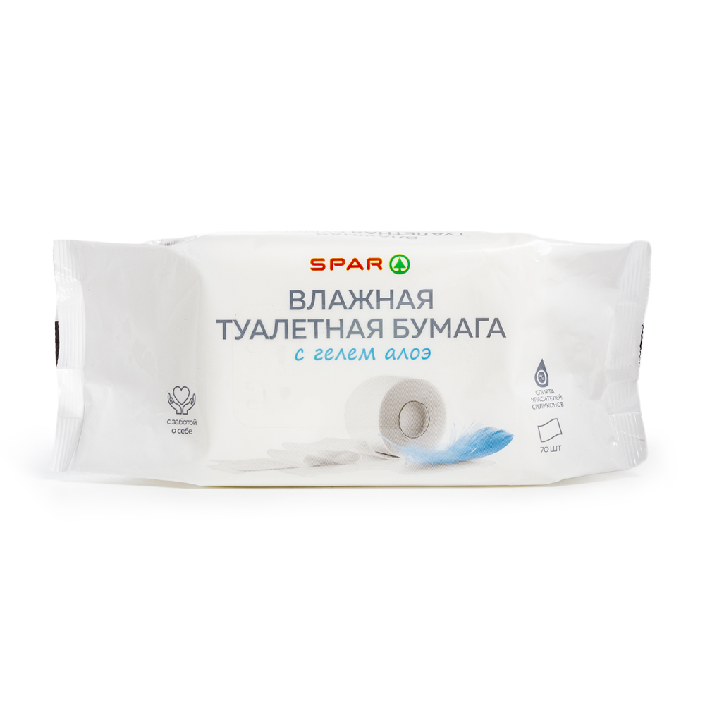 Изображение товара Туалетная Бумага Влажная SPAR 70шт