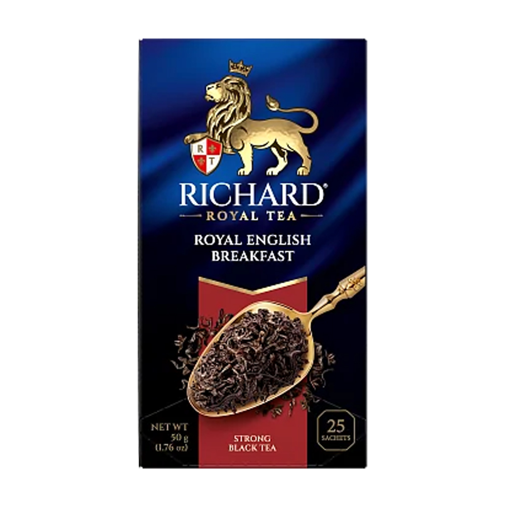 Изображение товара Richard Royal English Breakfast — чёрный чай в пакетиках, 25 пакетиков