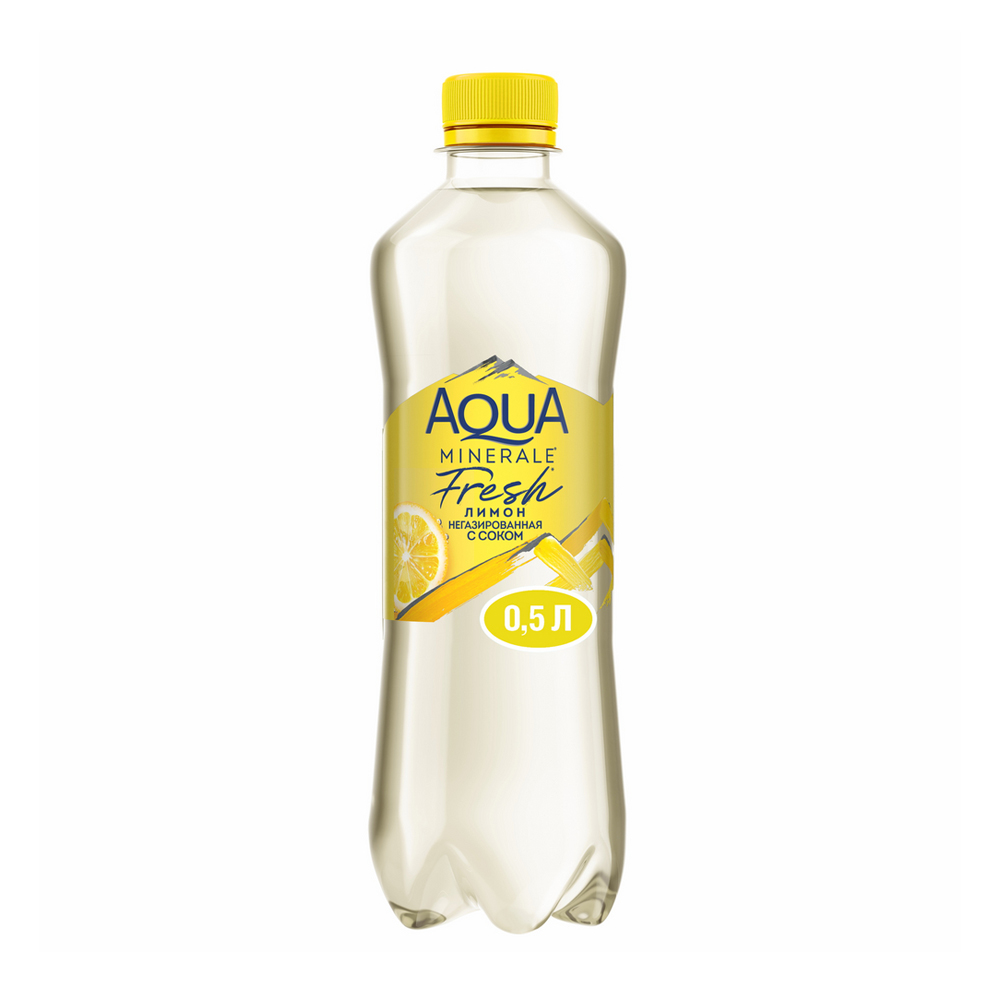 Изображение товара Вода AQUA MINERALE Fresh с лимонным вкусом 0, 5л - освежающий напиток для бодрости Изображение товара Вода AQUA MINERALE Fresh с лимонным вкусом 0, 5л - освежающий напиток для бодрости