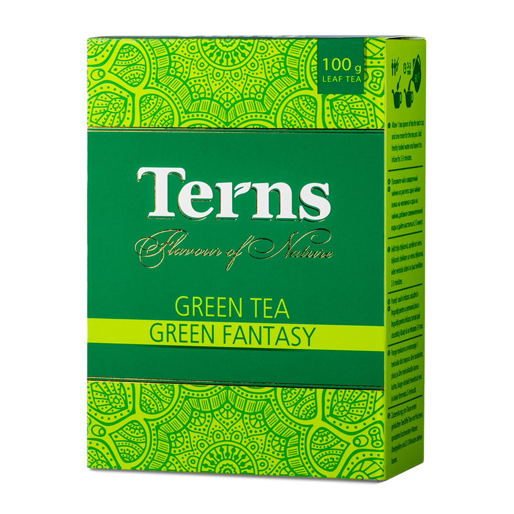 Чай fantasy. Чай Тернс Грин фентези зелен. 100гр.картон. Чай зеленый Terns Green Fantasy. Чай Terns 25пак Green Fantasy зеленый/24. Чай Terns Green Fantasy чай зеленый листовой, 100 г.