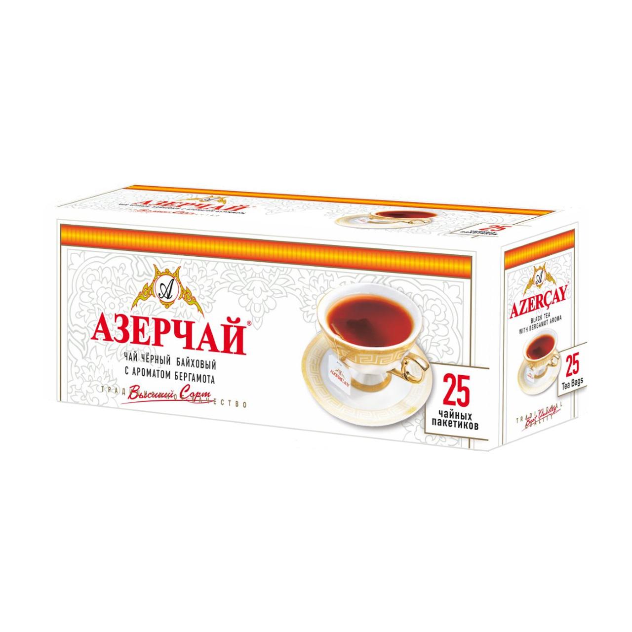 Купить чай черный с бергамотом азерчай 25 пакетиков с доставкой на дом ...