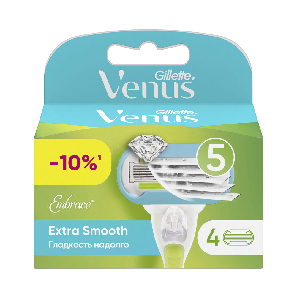 Изображение товара Сменные Кассеты для Бритья Gillette Venus Embrace 4шт
