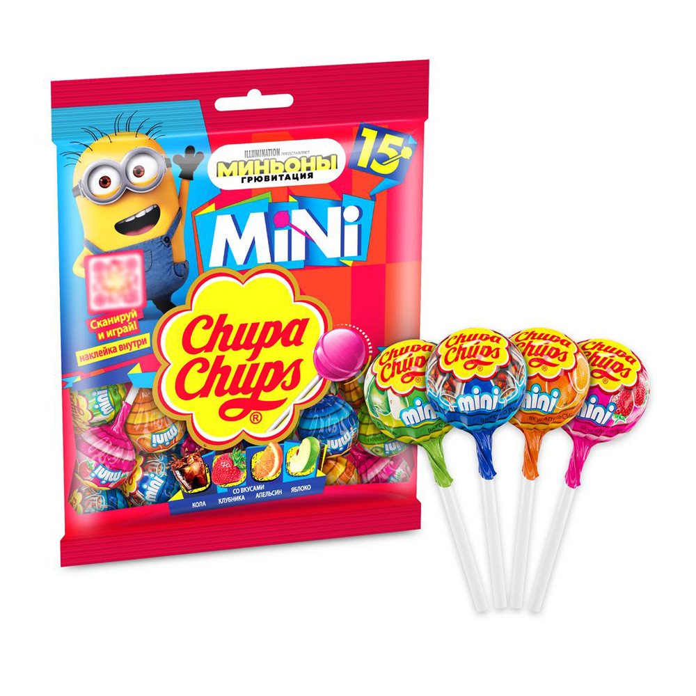Купить карамель chupa chups мини ассорти 90г с доставкой на дом в ...