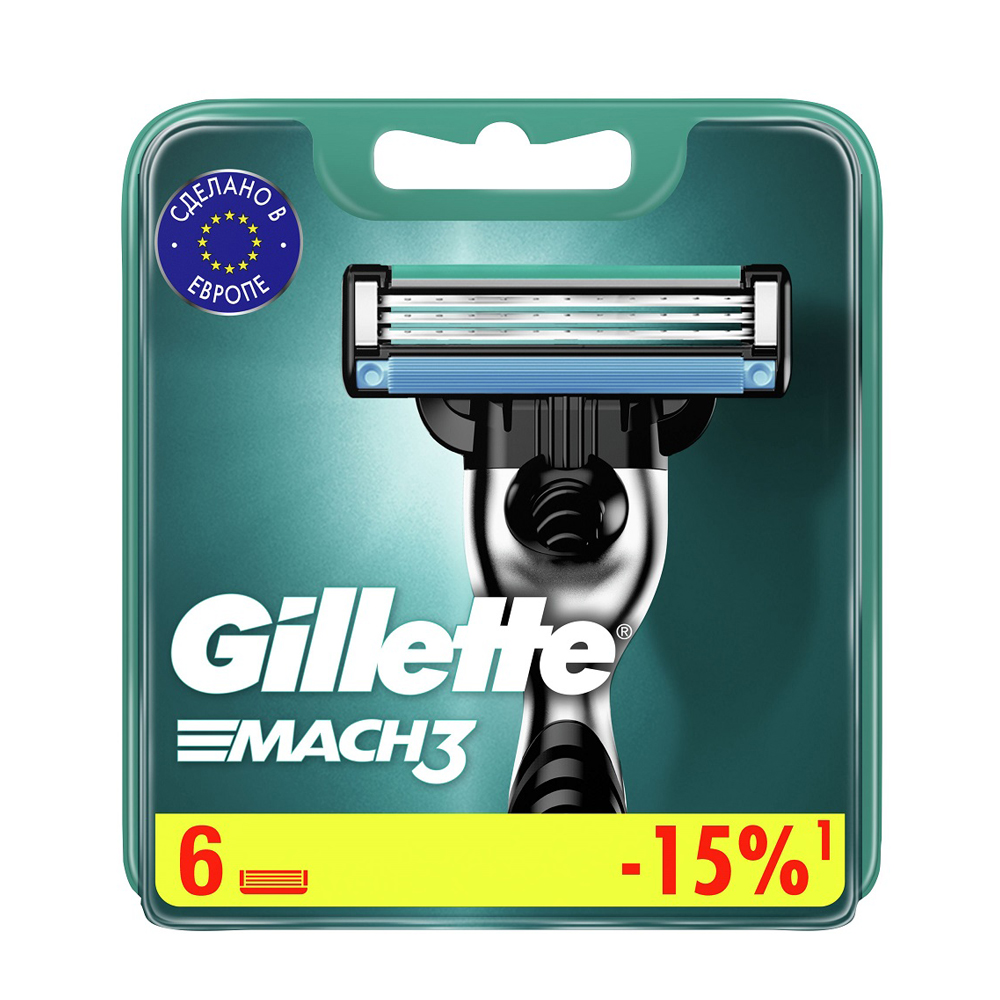 Изображение товара Сменные Кассеты для Бритья Gillette Mach 3 6шт