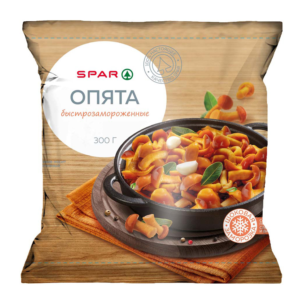 Изображение товара Замороженные опята SPAR 300 г — грибной аромат и удобство готовки