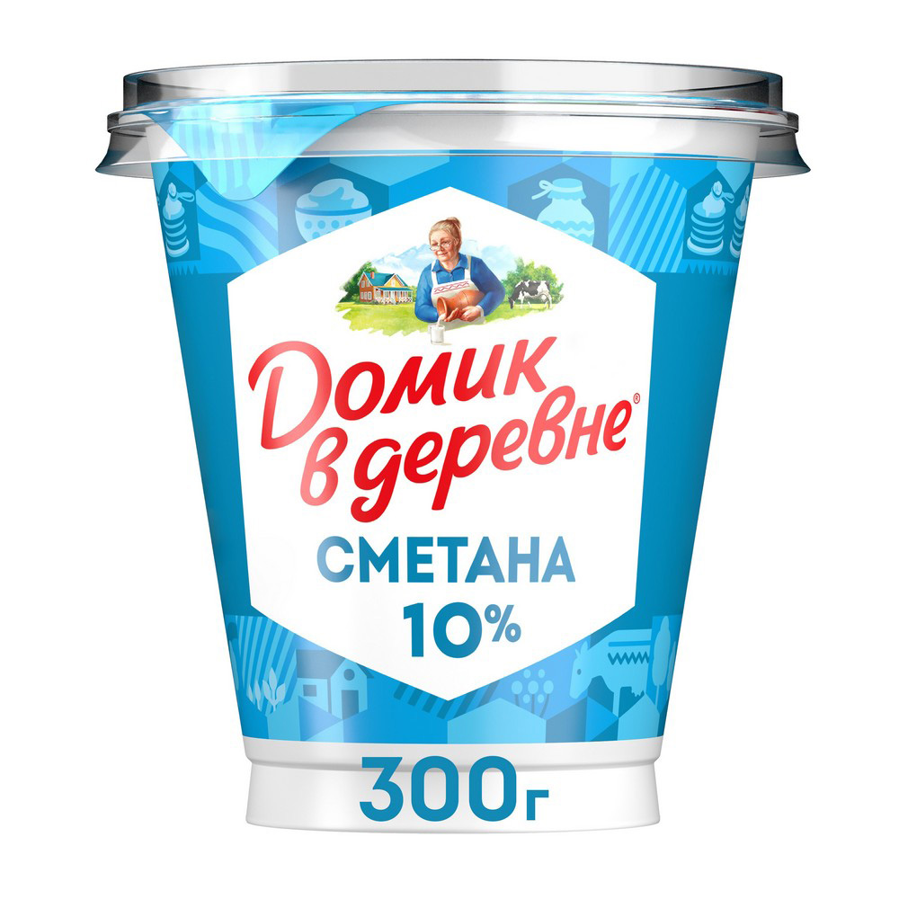 Изображение товара Сметана Домик в Деревне 10% 300г