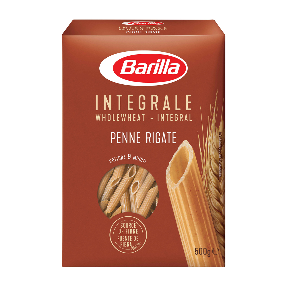 Купить макаронные изделия barilla pennette rigate цельнозерновые 500г с  доставкой на дом в магазине SPAR