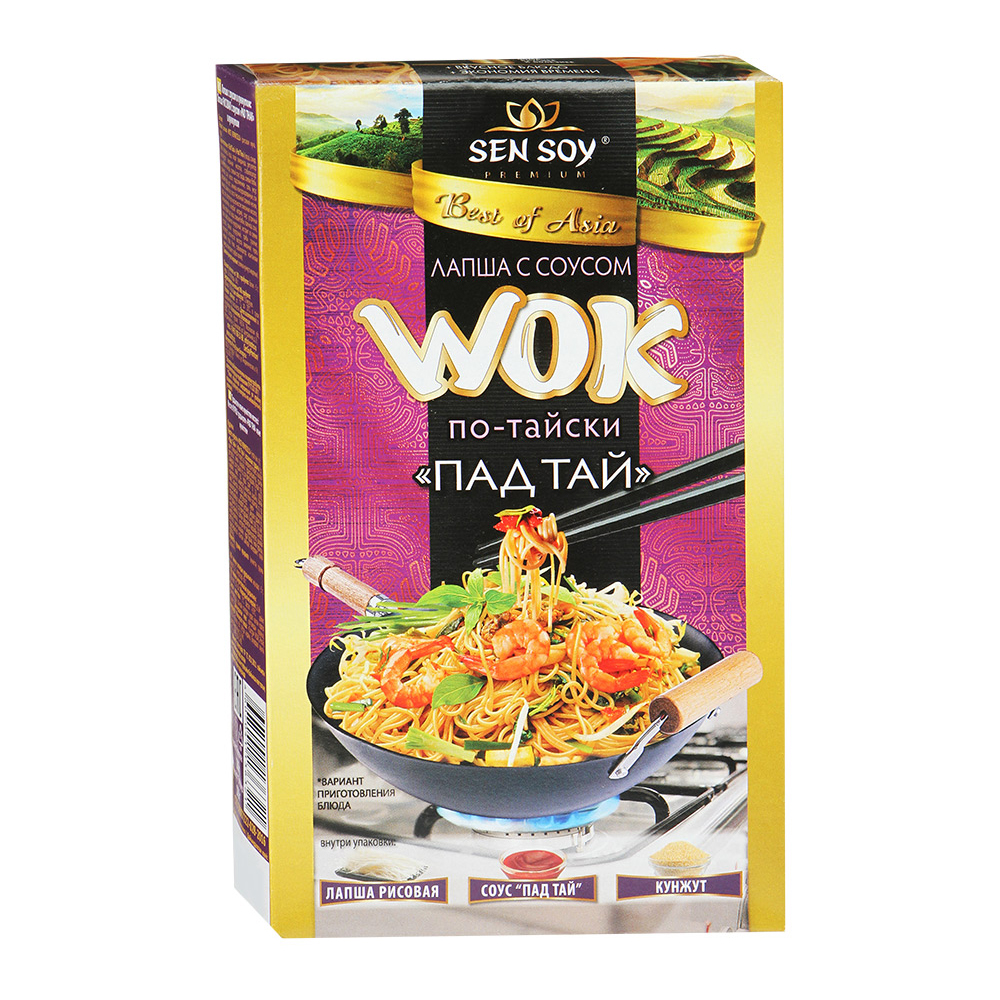 King thai лапша отзывы. Лапша Pad Thai Sen soy. Sen soy лапша пад Тай 235г. Wok лапша Sensoy. Набор лапши вок Sen soy.