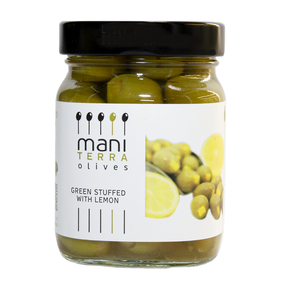 Изображение товара Оливки Mani Terra с Лимоном 370мл Стекло