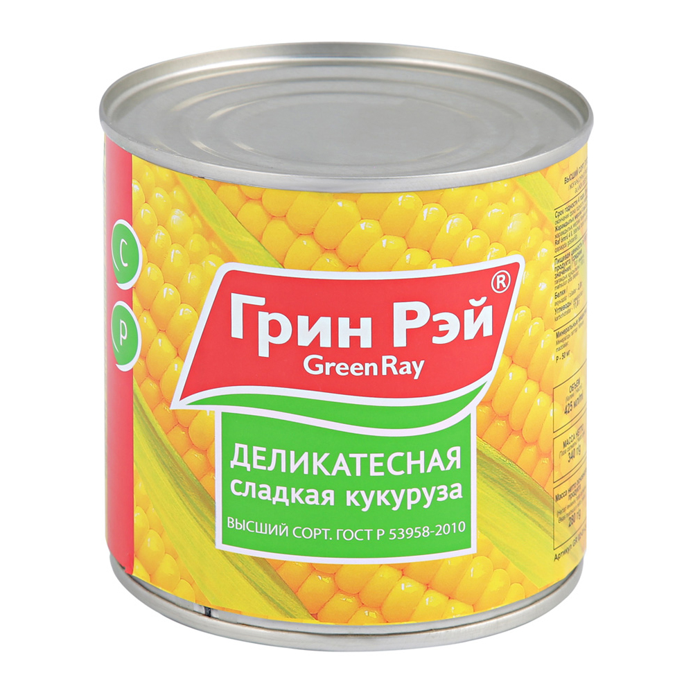 Купить кукуруза green ray молодая сладкая 425мл ж/б с доставкой на дом ...