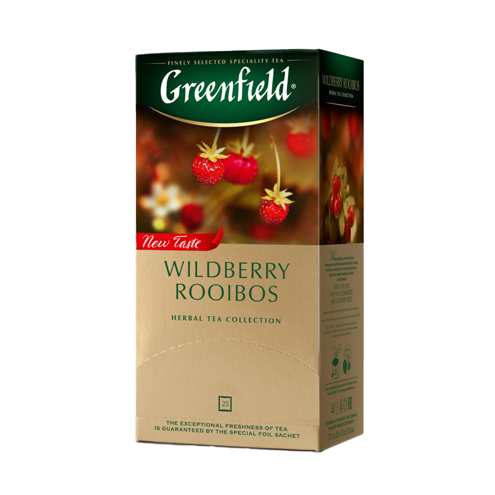 Изображение товара Чай Черный Greenfield Wildberry Rooibos 25 Пакетиков
