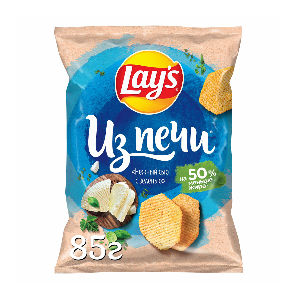 Купить чипсы lays из печи нежный сыр и зелень 85г с доставкой на дом в  магазине SPAR