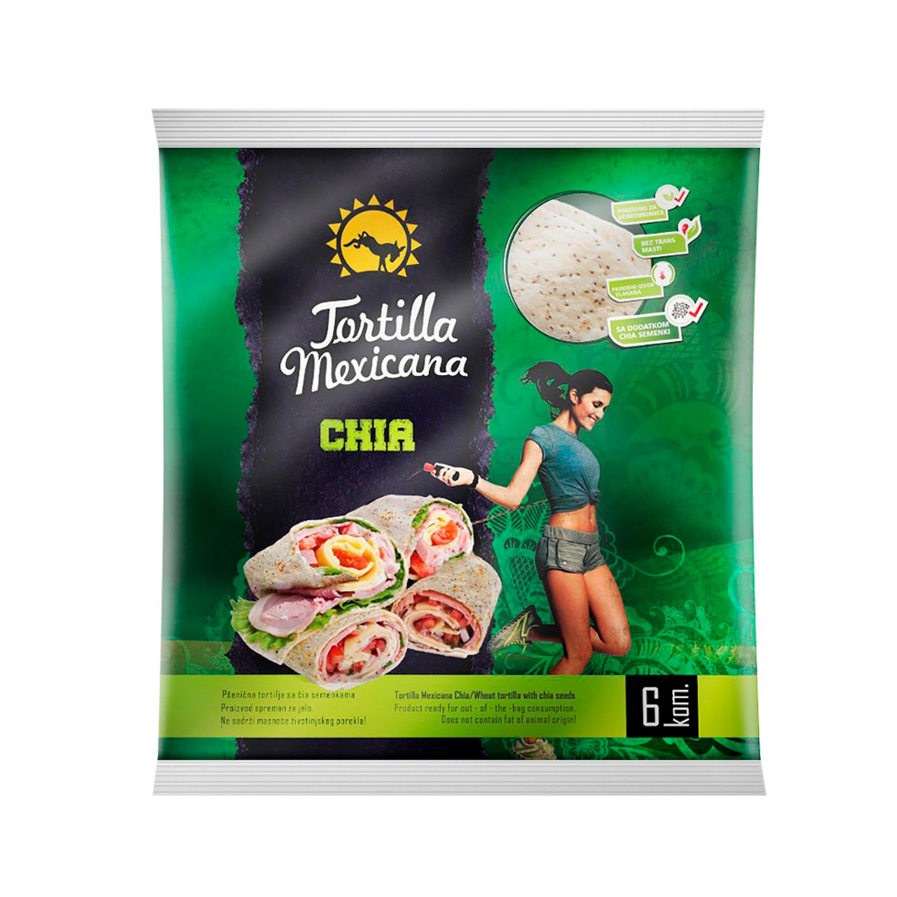 Купить тортилья mexicanac с семенами чиа 6шт 390г с доставкой на дом в ...