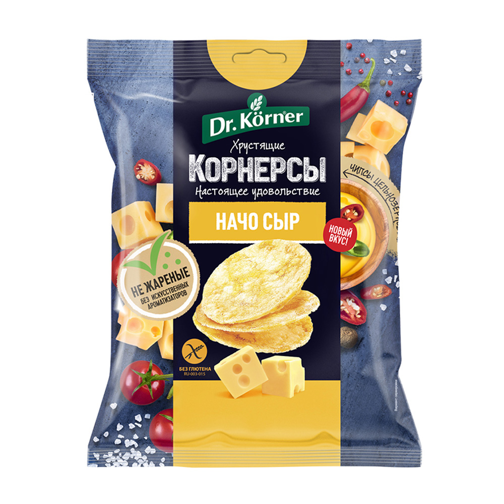 Изображение товара Чипсы Dr.Korner Кукурузно-рисовые с Сыром Начо 50г