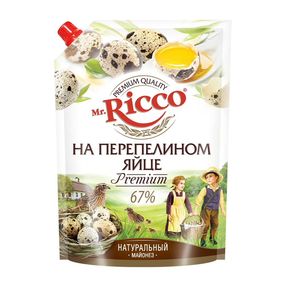 Изображение товара Майонез Mr.Ricco на Перепелином Яйце 67% 750г дой-пак