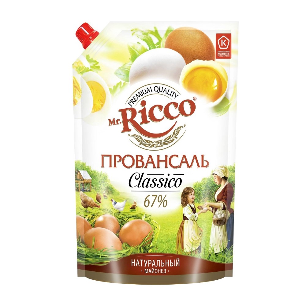 Изображение товара Майонез Mr.Ricco Провансаль Classico 750г дой-пак