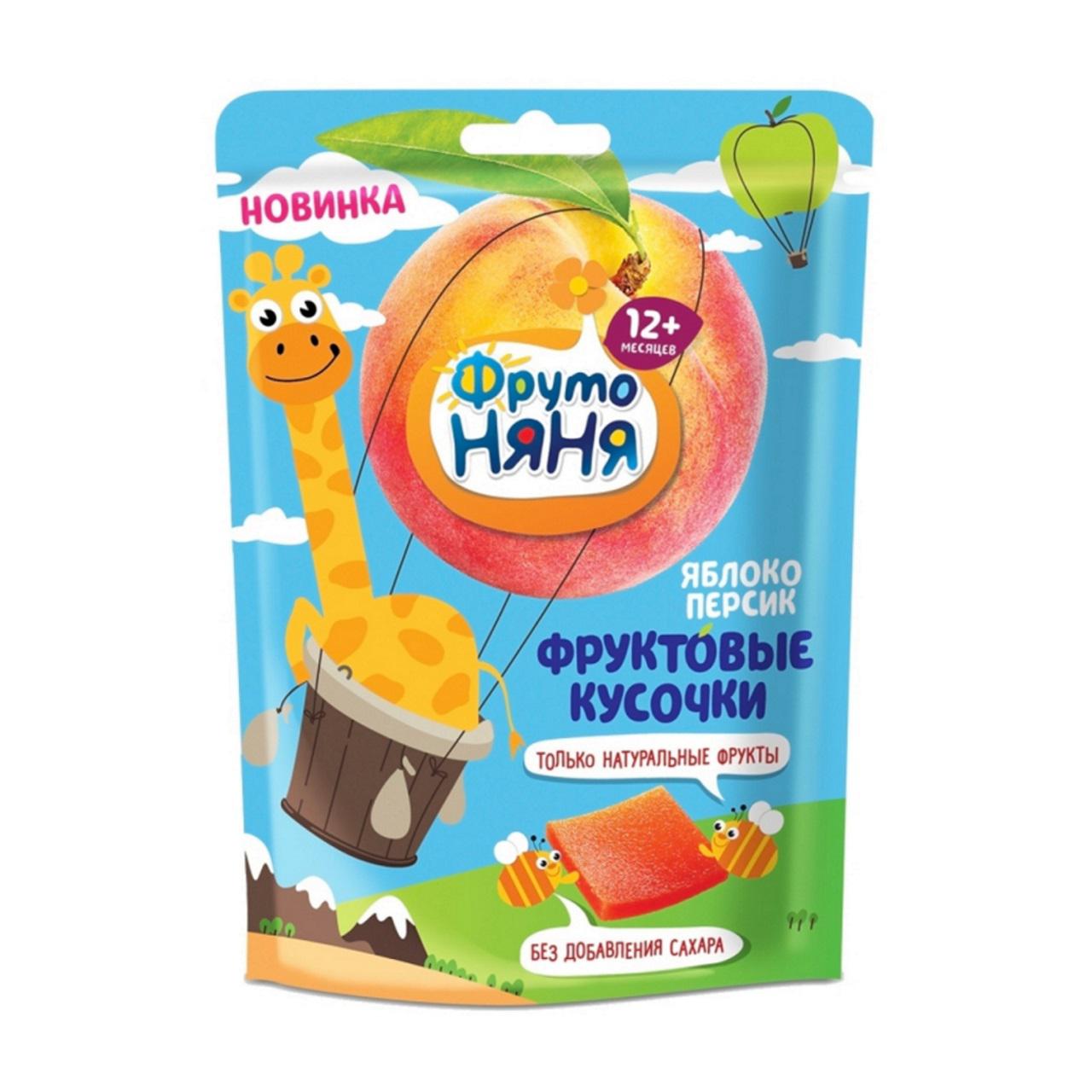Купить фруктовые кусочки фрутоняня из яблок и персиков 53г с доставкой ...
