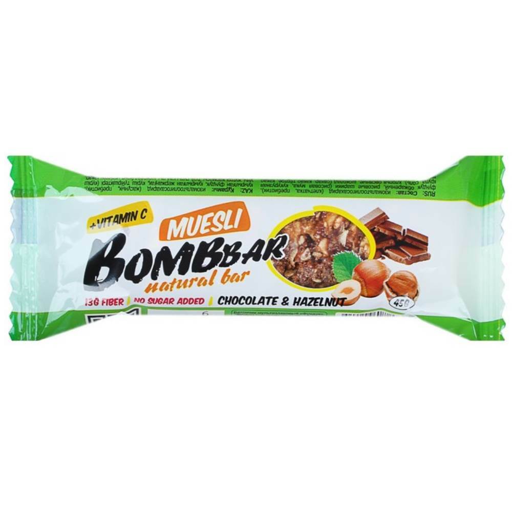 Изображение товара Батончик Мультизлаковый Bombbar Фундук 45г